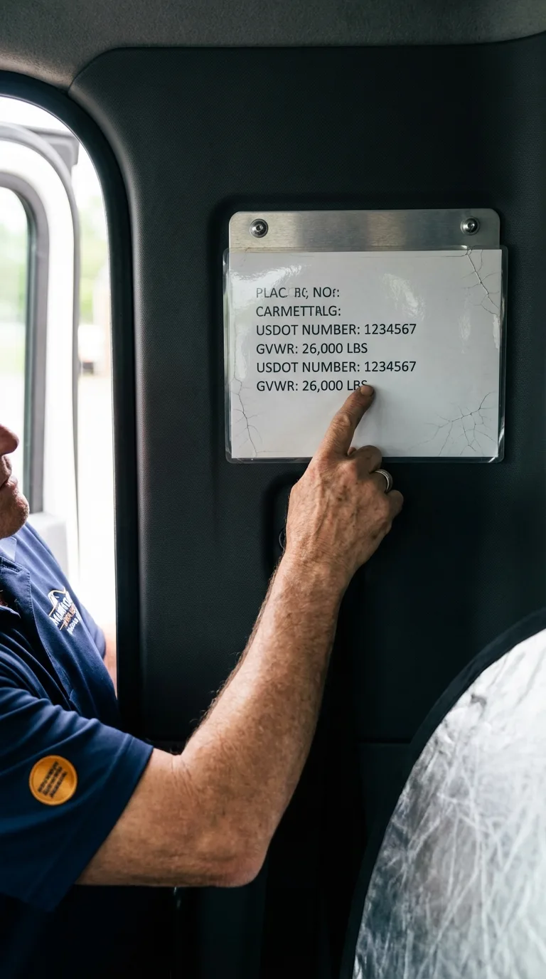 USDOT licensing placard verification in Renovo